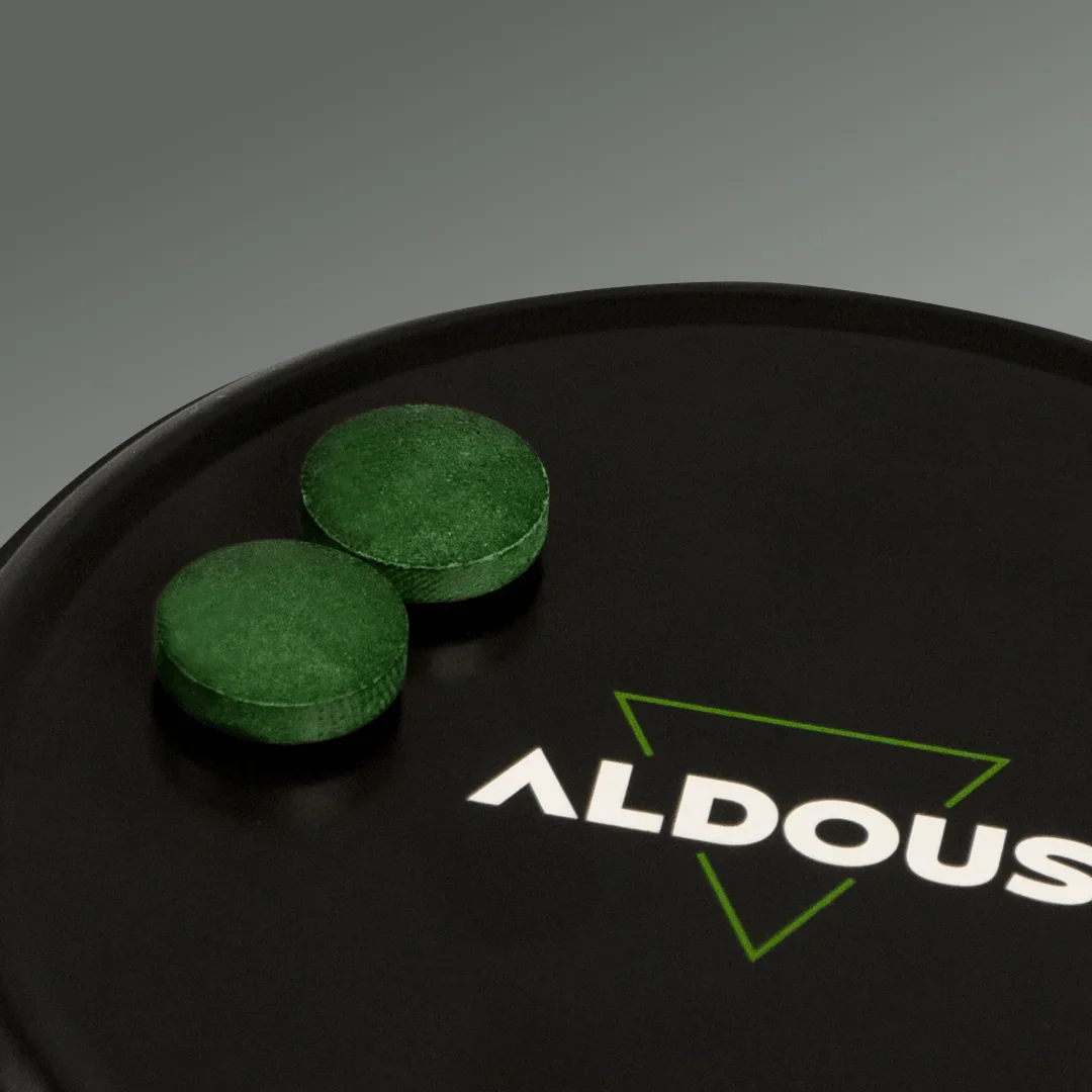 Détail du format de Spiruline et chlorella bio Aldous